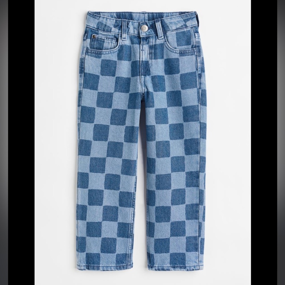 H&M kids 4T checkered jeans